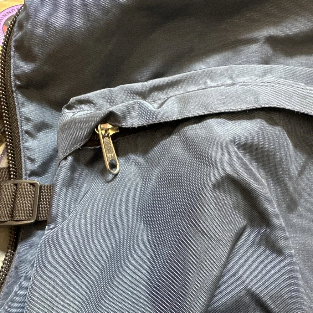 THE NORTH FACE frame back pack BLUE Brown tag USA Vintage 25X22